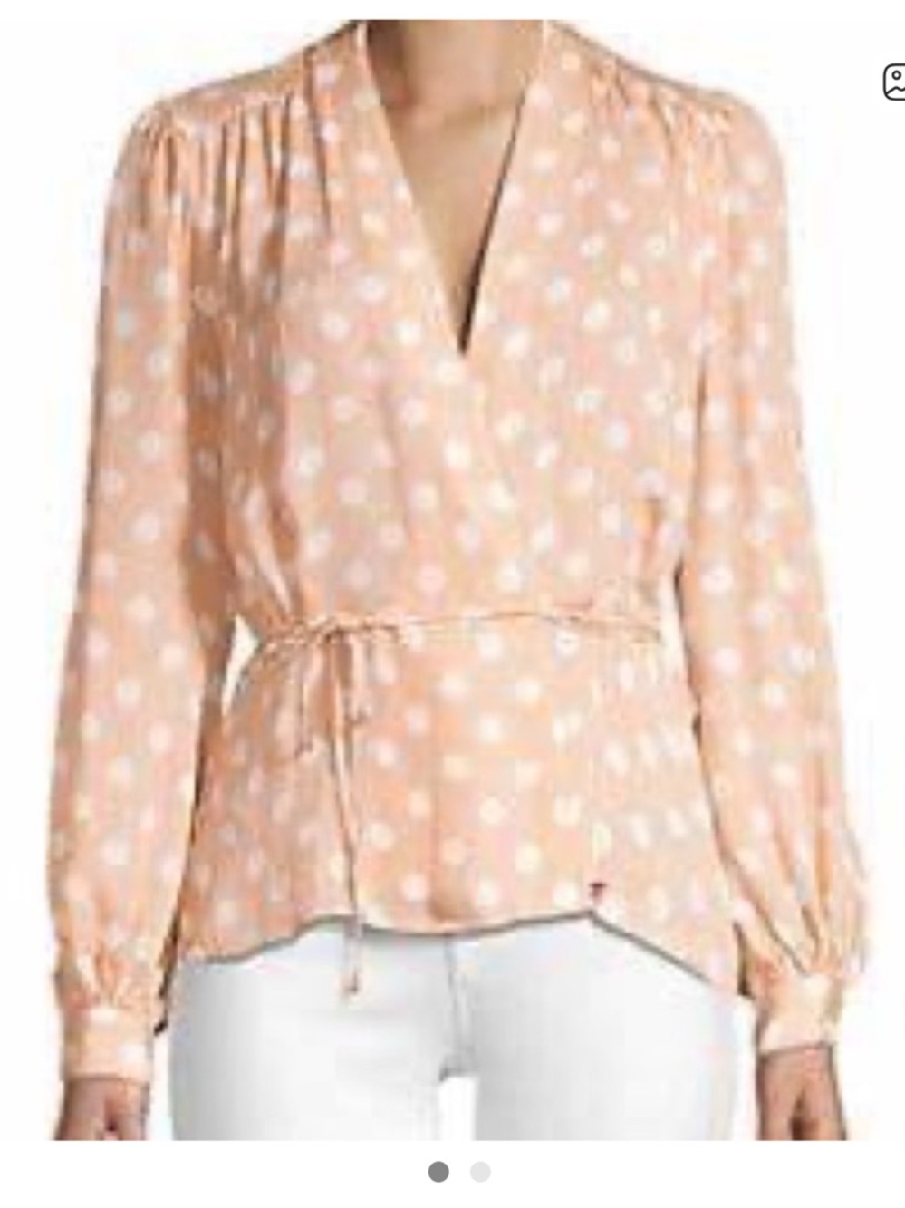 L'agence, L, Cara wrap blouse ,100% silk